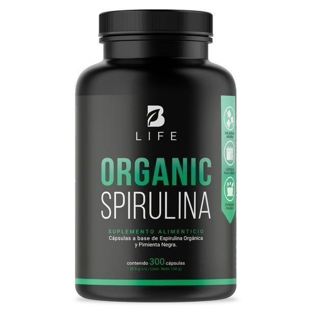 Espirulina Orgánica 300 cápsulas – B Life