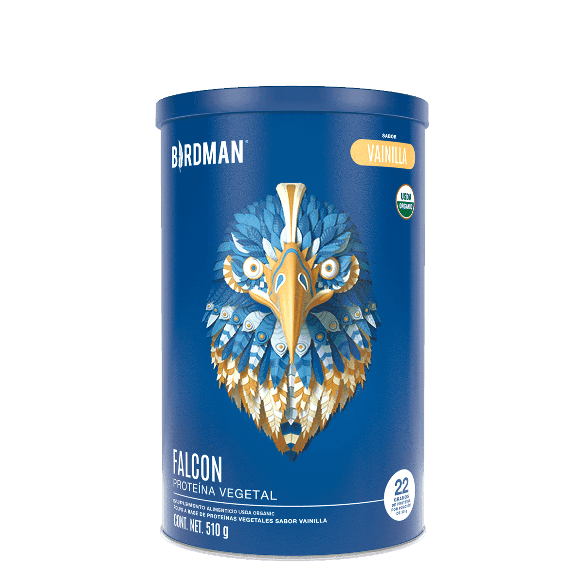 Proteína Vegetal Orgánica Falcon Vainilla 510 g – Birdman